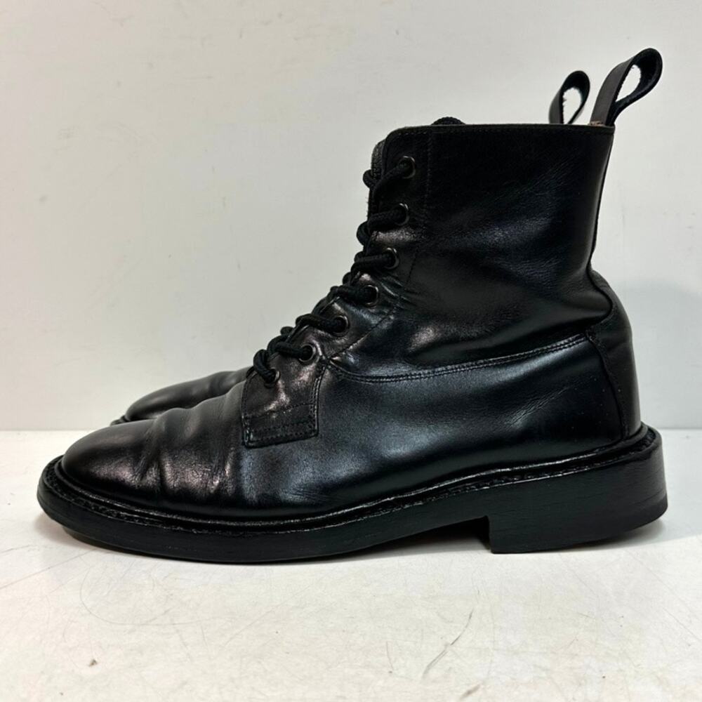 NEW HEELS Tricker's Men's Burford Country Boot Triple Black Calf EUC UK 6 US 7.5